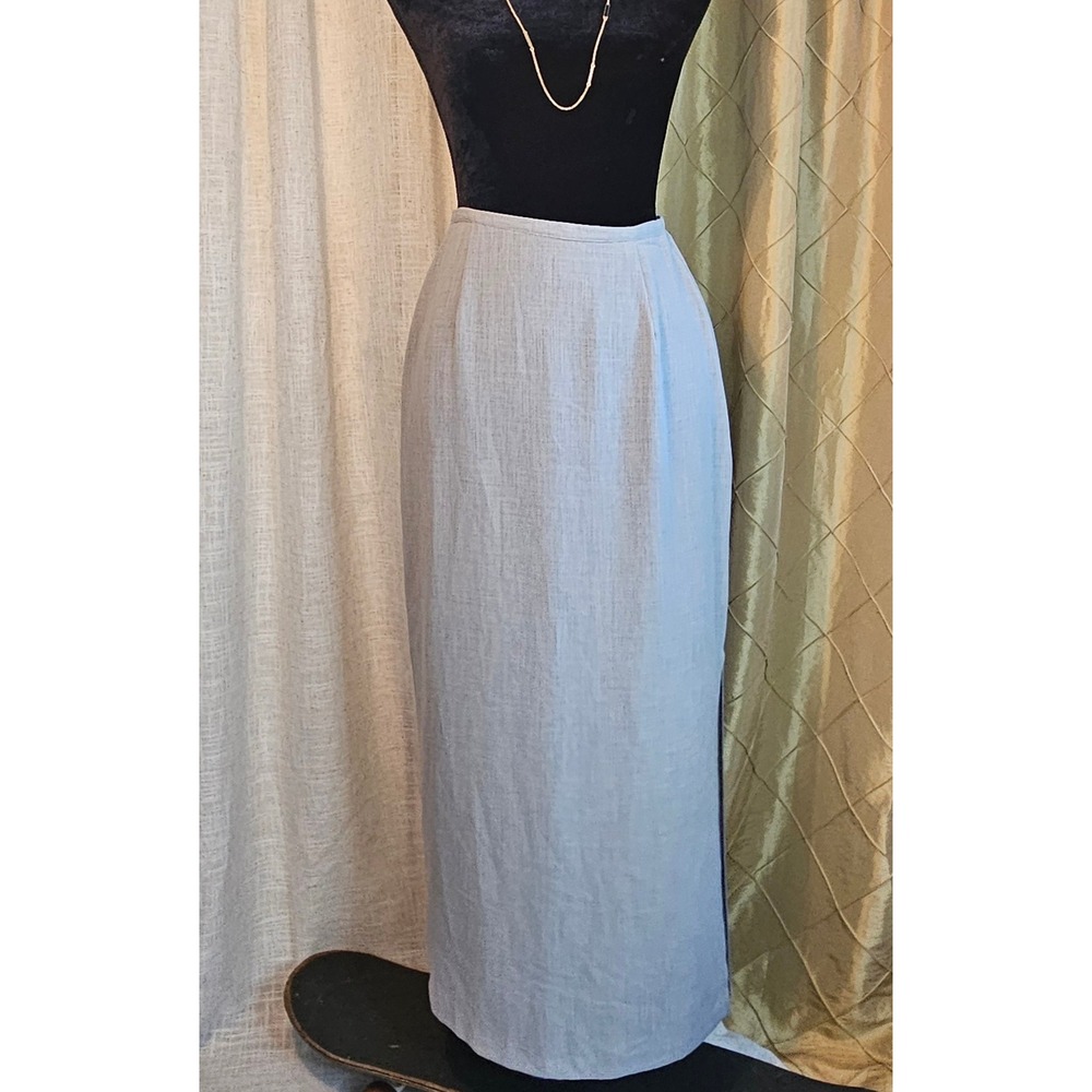 Poet Core Heather Grey High Waist Maxi Pencil Skirt